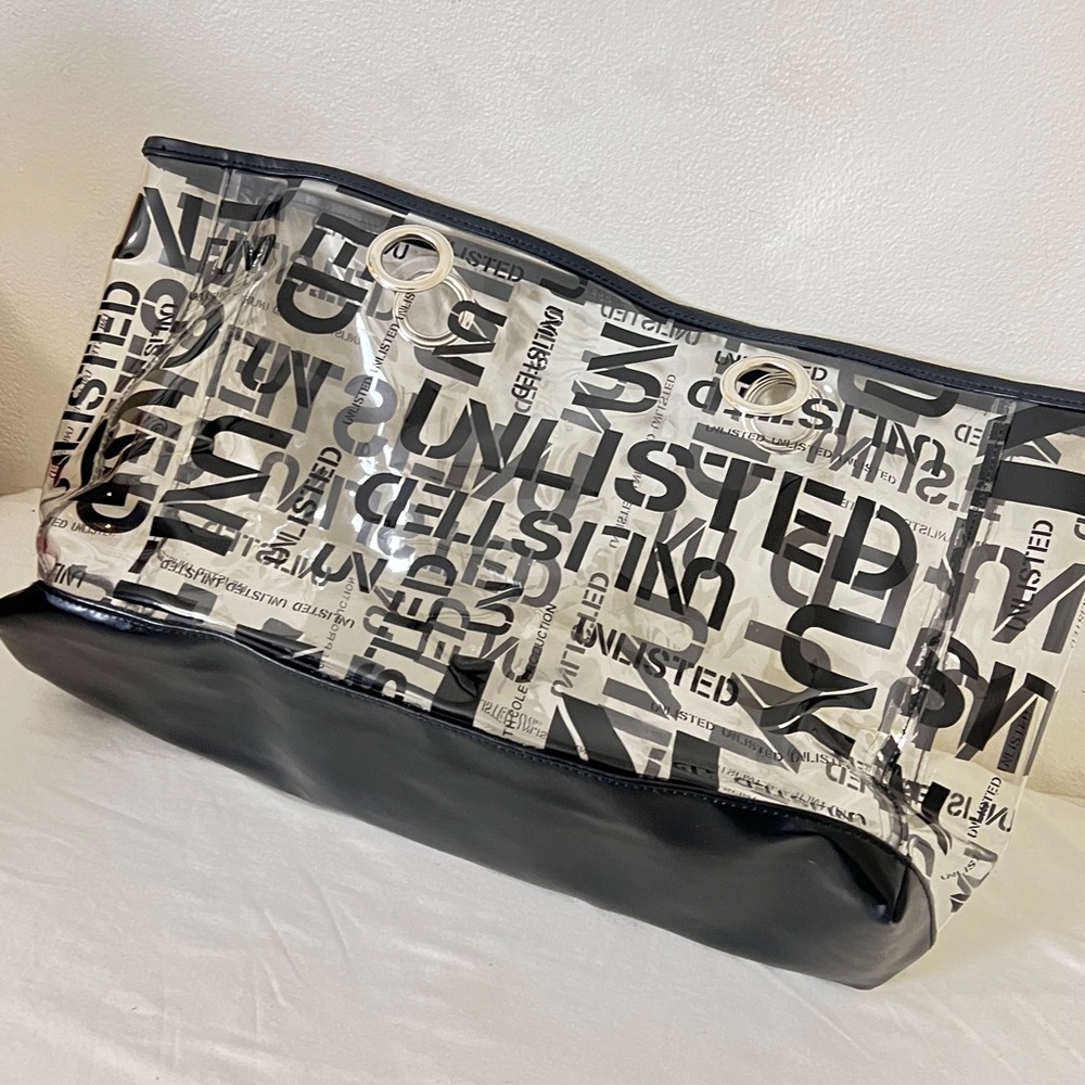 Unlimited Logo Detailed And Detachable Interior PVC Tote. Black - Picture 7 of 15